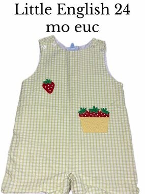 Little English strawberry shortall